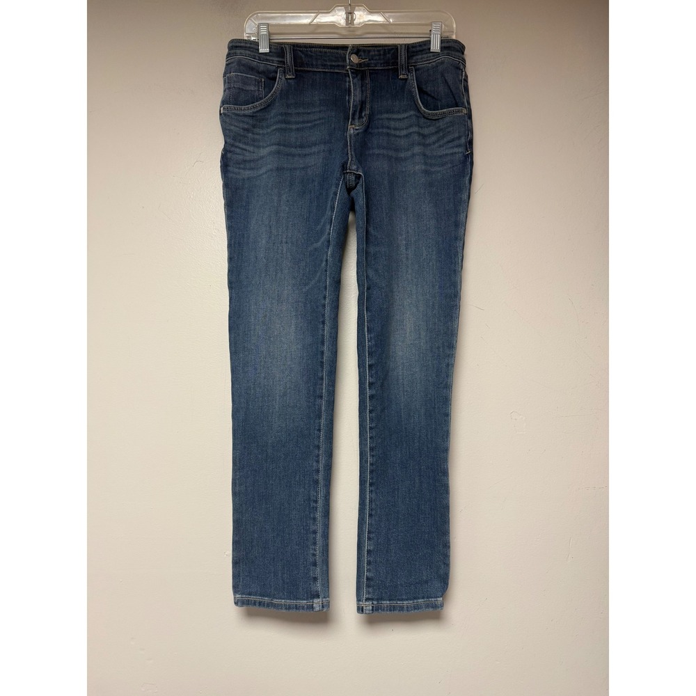 Pilcro & The Letterpress EM Jeans Blue Wash Size 27 Straight Leg Mid‎ Rise Denim